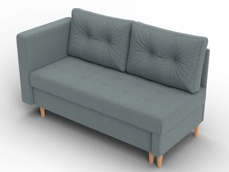 Кушетка Лига-098 (ДВП,ДСП,ЛДСП,Брус,Фанера/Дерево/Рогожка/Серый) Лига Диванов 132577