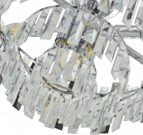 Потолочная люстра хрустальная на штанге Arte Milano Sorrento-4409 374409/7/60/470 CR (220V)