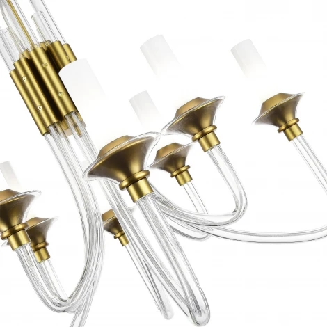 Подвесная люстра ST Luce Vetrano SL1241.203.08 Золотистый/Белый E14 8*40W (220V, на тросе)