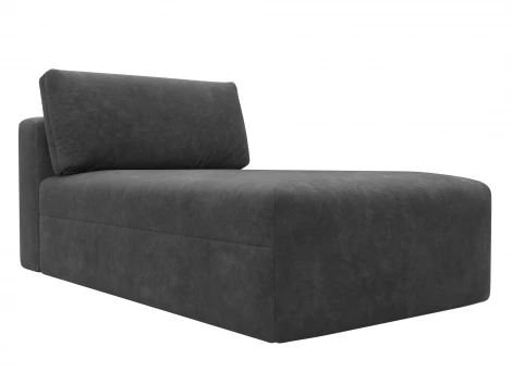 Модуль канапе Лига-060 НПБ (ЛДСП,Брус,Фанера,Велюр/Темно-серый) Лига Диванов 129565