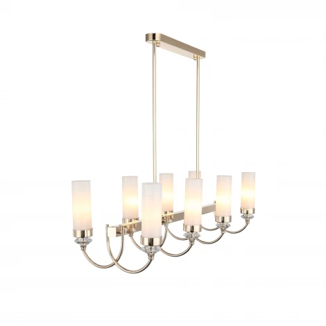 Потолочная люстра на штанге ST Luce Элегра SL1402.263.08 Золото/БелыйE14*8 40W