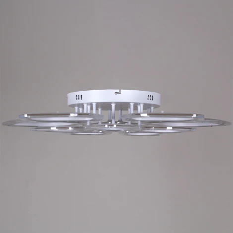 Потолочная люстра светодиодная на штанге с пультом Reluce 09827-3.3-5+5 WH (ночной режим, 220V)