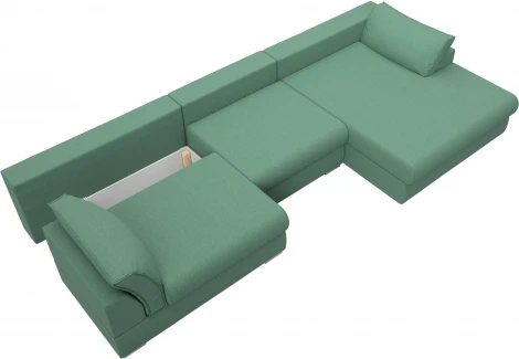 Диван угловой Пекин Long угол правый Лига Диванов (Рогожка) арт.123509