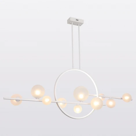 Потолочная люстра на штанге, светодиодная Lussole Beaumont LSP-7074 (220V, шарики, кольцо, IP21)