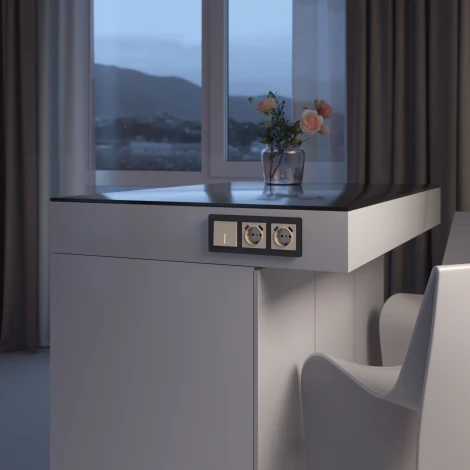 Выключатель одноклавишный проходной с подсветкой (айвори акрил) Werkel W1112143 (a064055)