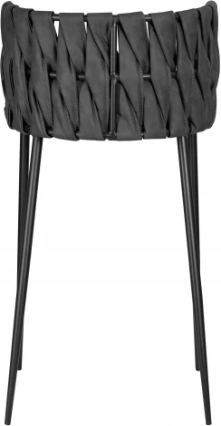 Стул барный Dobrin AMELIA (серая ткань (F-48), темно-серый винтажный PU (MF-12))