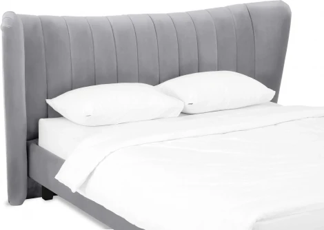 Кровать Queen II Agata L ОГОГО (арт.574735), (Ткань/Серый)