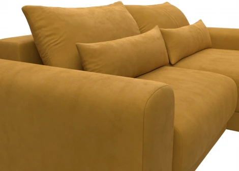 Диван угловой Лига-056 НПБ угол универсальный Лига Диванов (Велюр) арт.129158