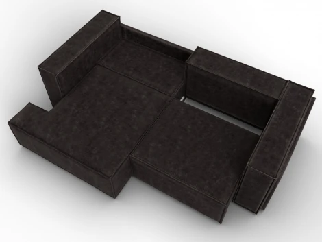 Диван угловой Лига-061 угол левый (ДСП,Брус,Фанера,Велюр/Коричневый) Лига Диванов 131148L