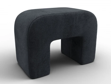 Пуф 008 (ДСП,Брус,Фанера,Велюр/Темно-серый) Лига Диванов 132386