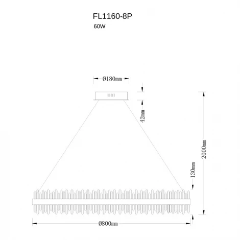 Подвесной светильник светодиодный Fluorite Donum FL1160-8P