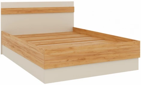 Полутораспальная кровать Woodville Кассандра 140х200 дуб крафт золотой / кашемир 559215