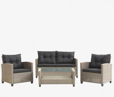 Комплект плетеной мебели Afina AFM-805B Beige/Dark grey