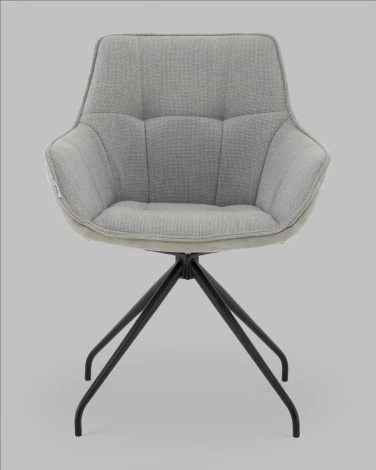 Кресло вращающееся Кимберли рогожка/замша серый Stool Group арт.УТ000041750