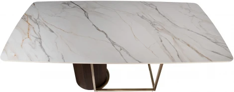 Стол обеденный иск.камень белый 180*90*75см Garda Decor арт.76AR-21100