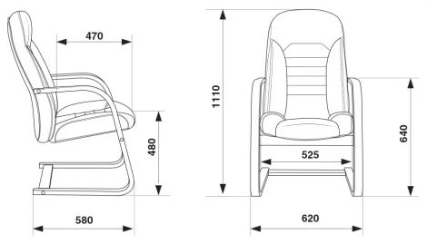Кресло Бюрократ T-9923WALNUT-AV светло-коричневый Leather Eichel кожа полозья дерево