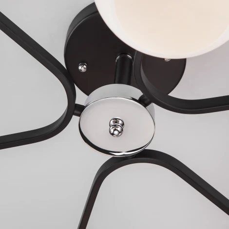 Потолочная люстра Eurosvet Blasco 30145/6 хром/венге (220V, шарики)