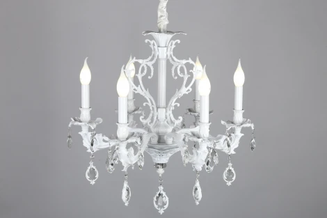 Подвесная люстра Omnilux Senis OML-74713-06 (220V, подвески, на цепи, подсвечник, свеча)