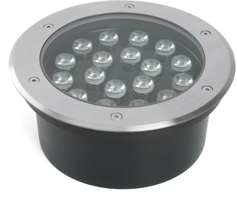 Встиваемый светодиодный свтельник (грунтовый) Feron SP2804 48454 20W, AC12V, низковольтный, 4000K, металлик, IP67 (круглые)