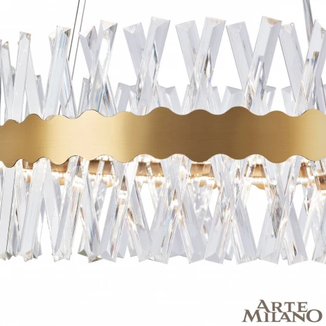 Подвесная люстра Arte Milano Venezia 311096/D600 BS (регулировка яркости, LED, 220V, хрусталь, пульт управления, на тросе, круглые)