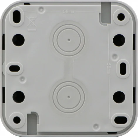 Переключатель 1-клавишный накладной с подсветкой, цвет серый IP55 Donel W55 DIP30640