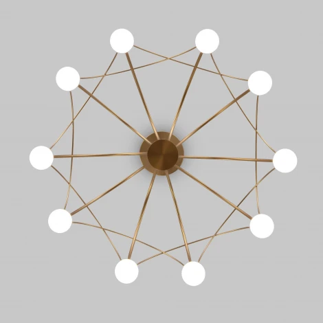 Подвесная люстра Eurosvet Ragno 90030/10 LED золото (220V, на проводе, шарики)