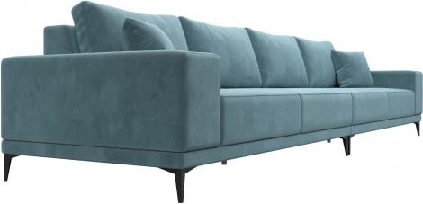 Диван прямой Льюес Лонг (Бирюзовый/Велюр) Лига Диванов арт.122384