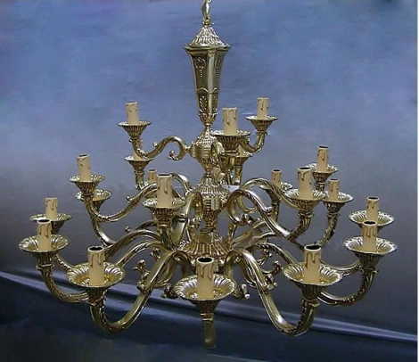 Большая люстра 250/12+6+3 (220V, на цепи, подсвечник, свеча)