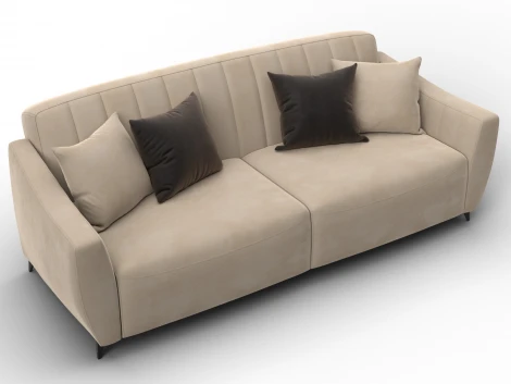 Диван-книжка Лига-095 НПБ (ДВП,ДСП,ЛДСП,Брус,Фанера,ЛДВП/Металл/Велюр/Бежевый) Лига Диванов 132531