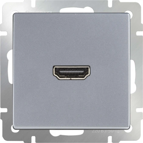 Розетка встраиваемая HDMI Werkel, серебро