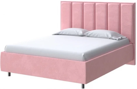 PROxSON Кровать Routa без основания (Ткань: Велюр Casa Жемчужно-розовый) 180x190