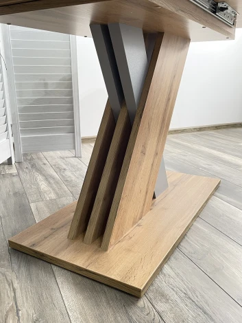 Обеденный стол M-City EXEL 140 Дуб Вотан/ Алюминий