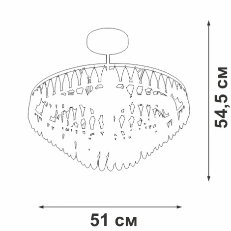 Потолочная люстра на штанге Vitaluce V5352-1/5PL, 5xE14 макс. 40Вт (220V, хрусталь)