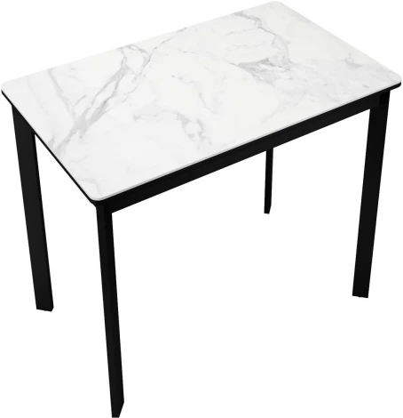 Стол DikLine LK90 Керамика Черный мрамор/подстолье черное/опоры черные арт.00-00074436