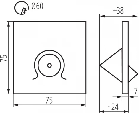 Подсветка ступеней лестницы встраиваемая светодиодная Kanlux MEFIS 32495 (12V)