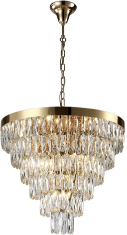 Подвесная люстра Crystal Lux Abigail SP-PL15 D620 GOLD/TRANSPARENT