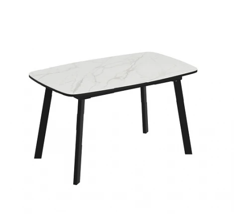 Стол Валенсия Greys white, Чёрный Аврора Валенсия 102073