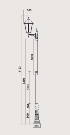 Наземный фонарь Oasis Light BREMEN 79832/PART A Bl (220V, фонарь, IP65)