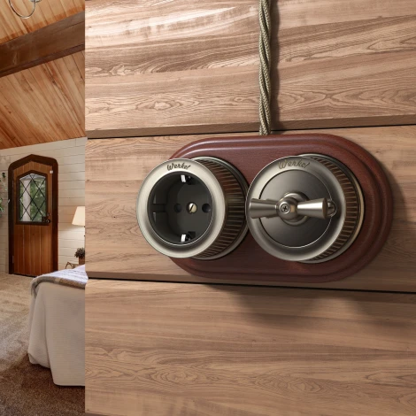 Рамка на 2 поста (итальянский орех) (RAMKA 02 WL15 M54) Werkel W0025225 (a050993)