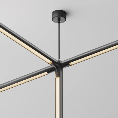 Х-образный вертикальный коннектор для системы Shelf с вводом питания Maytoni Accessories for system Shelf CA019L4C-P-B (24V)