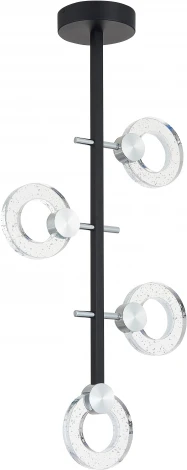 Потолочная люстра на штанге Simple Story 1087 1087-LED16CL (220V, хрусталь, кольцо)