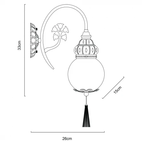 Бра Arte Lamp Sultan A2146AP-1GA