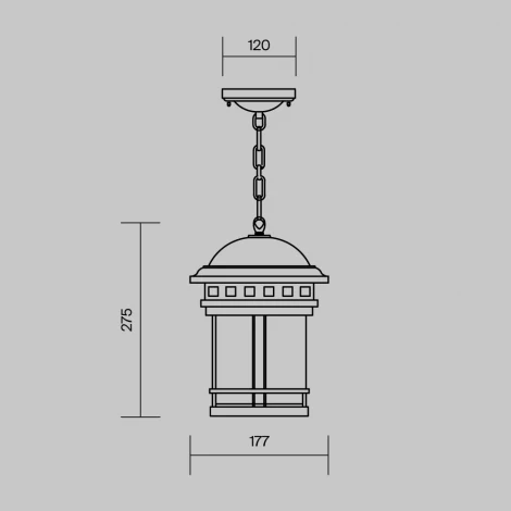 Уличный светильник подвесной Maytoni Salamanca O031PL-01BR (220V, на цепи, IP44)