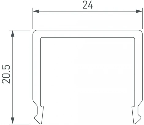 Экран G-K MAT-L для PLS-GIP, LOCK (Arlight, Пластик) 019210(1)