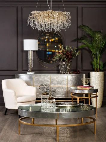 Интерьерная настольная лампа Garda Decor K2KR0700T-1 (220V, подвески)