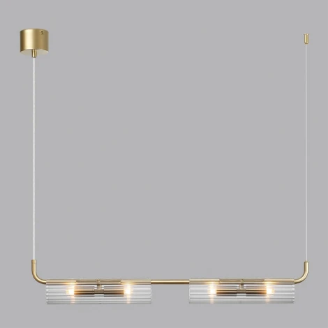 Подвесной светильник Lumion Toronto 6560/4 золотой/прозрачный/металл/стекло G9 4*20W 220V (на проводе)