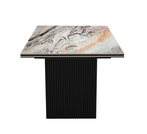 Стол DikLine EKD160, Керамика Venetian Brown Light глянец (К4), опоры черные (2 уп.) 00-00082825