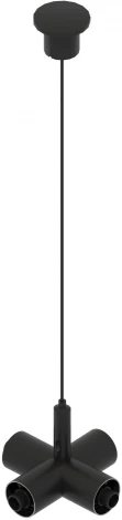 Подвесной токопроводящий Х-коннектор ST Luce Techno ST1601.479.00 Черный (на тросе)