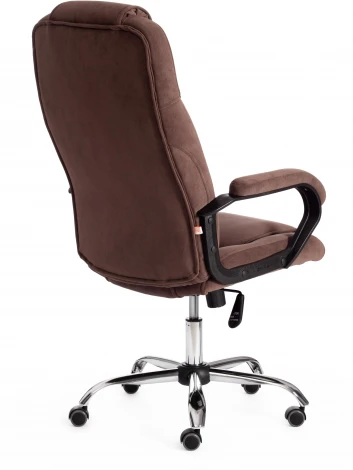Кресло BERGAMO хром (22) флок , коричневый, 6 Tetchair 19372
