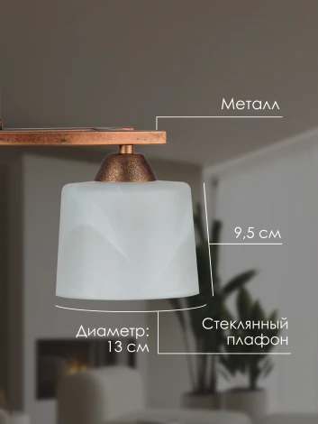 Потолочная люстра на штанге Мелодия Света 000061921